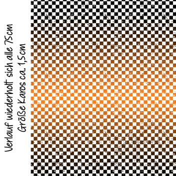 Ep French Terry - Karogrunge Verlauf " Orange/Schwarz "